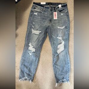 Judy Blue Jeans mid rise‎ boyfriend fit 14W new NWT